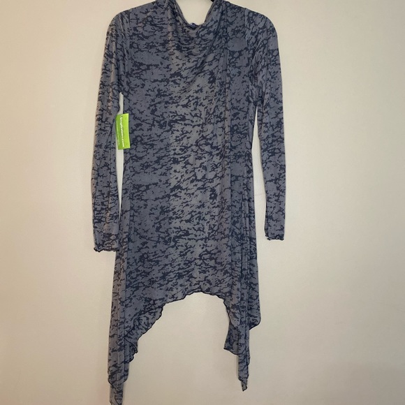 NWT open front cardigan, grey and black, size small - Picture 2 of 2